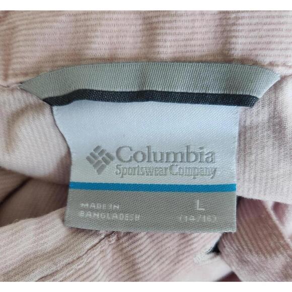 Columbia Shirt Womens Large Pink Corduroy Long Sleeve Button Front Outdoors Top - Picture 6 of 7